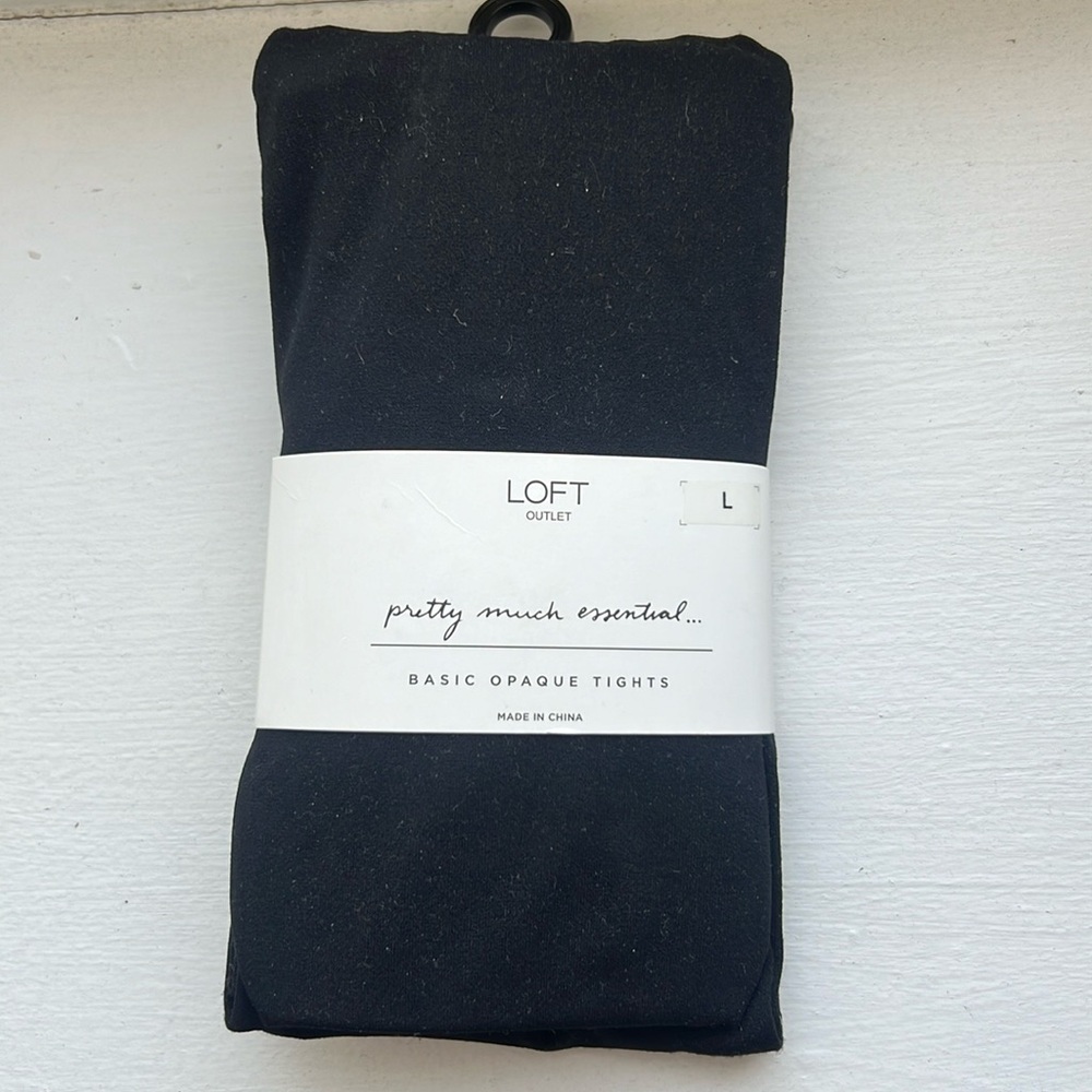 LOFT black opaque tights